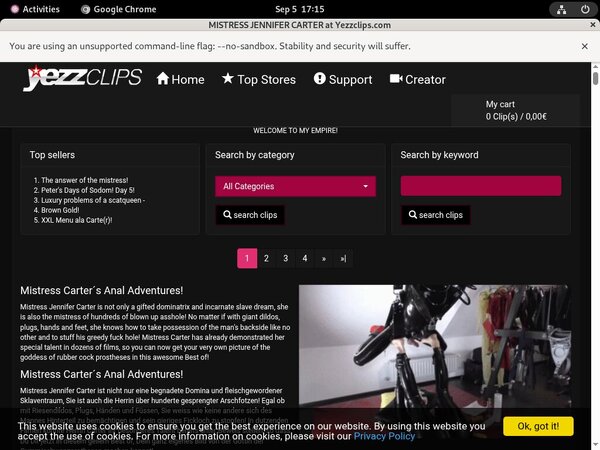 Active Mistress Jennifer Carter Passwords