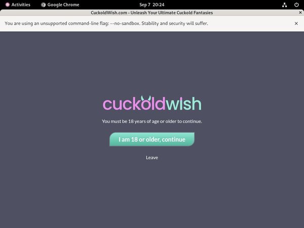 Cuckold Wish Promo Discount