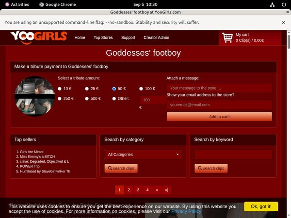 Footboy Goddesses Free Passwords
