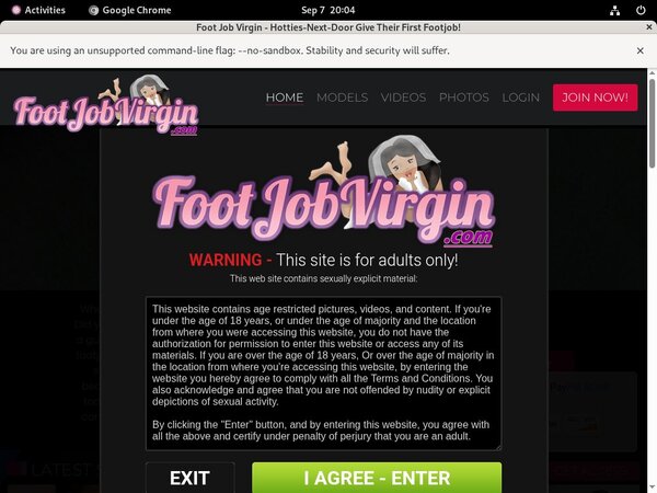 Footjobvirgin.com Pago