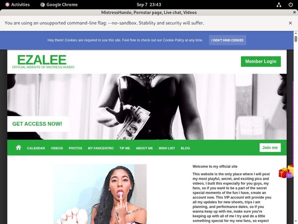 Izaleecortez.modelcentro.com Pro Biller Page