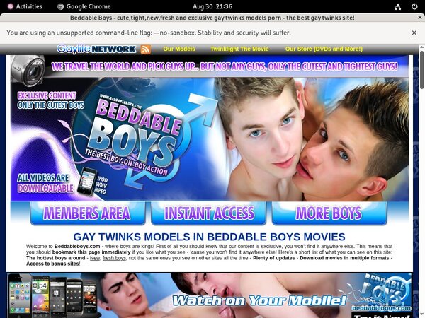 Join Beddable Boys Free