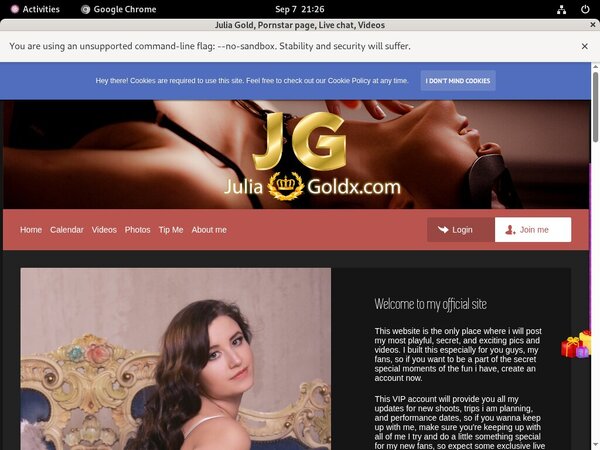 Julia Gold Discount Join Page