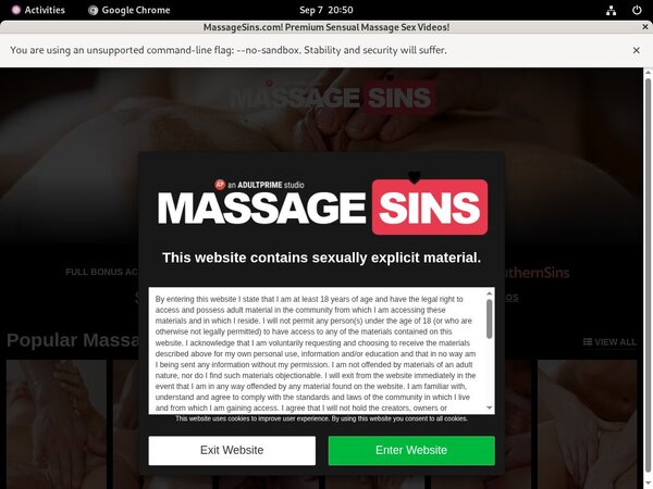 Massage Sins Signup Form Massage Sins Signup Form