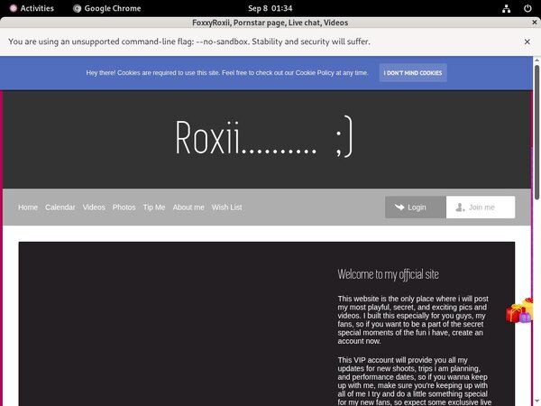Membership To Foxxyroxii.modelcentro.com