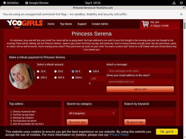 Princess Serena Pass Free