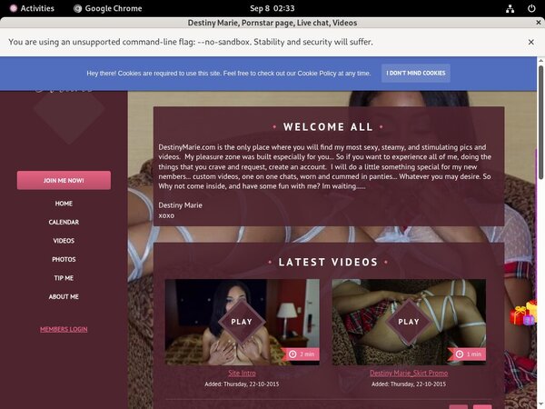 Sexxidestiny.modelcentro.com Clip Cash