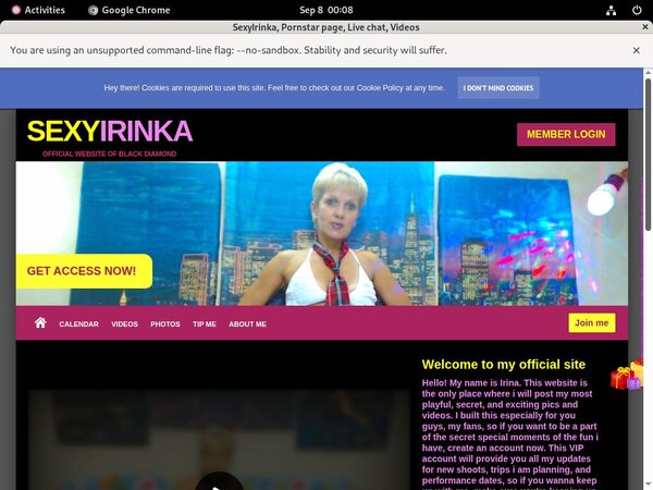 Sexyirinka.modelcentro.com Channel