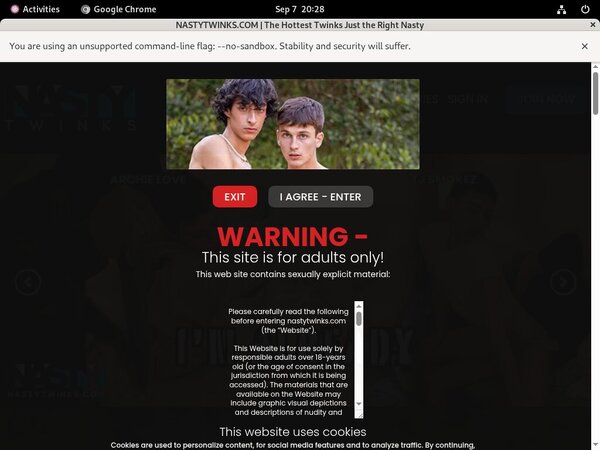 Sign Up To Nasty Twinks