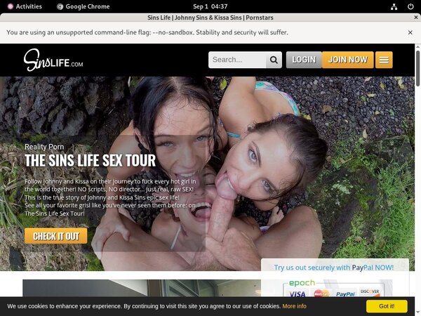 Sinslife Paypal Register