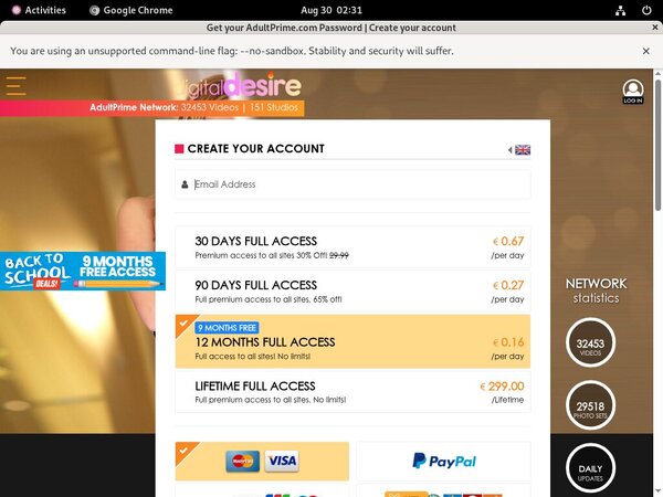Free Digital Desire Accounts