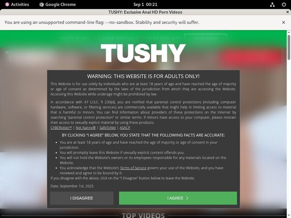 Register For Tushy.com